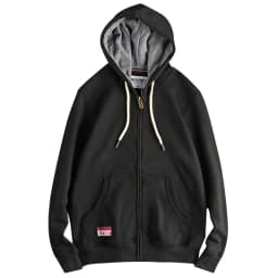 Autumn Winter New American Retro 320G Long Sleeve O-neck Thick Velvet Hooded Hoodies Men's Solid Color Cardigan Casual Sportwear