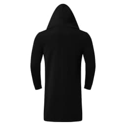Fashion Men Hooded Poncho Loose Clothes Autumn Winter Mid-length Solid Punk Long Sleeve Coat Thicke Warm Cardigan Man Cloak