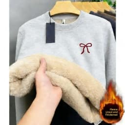 Larger Size Lamb Velvet round Neck Sweatshirt Unisex Autumn Winter Trendy Loose Fleece Lined Thickened Warm Sports Casual Jacket
