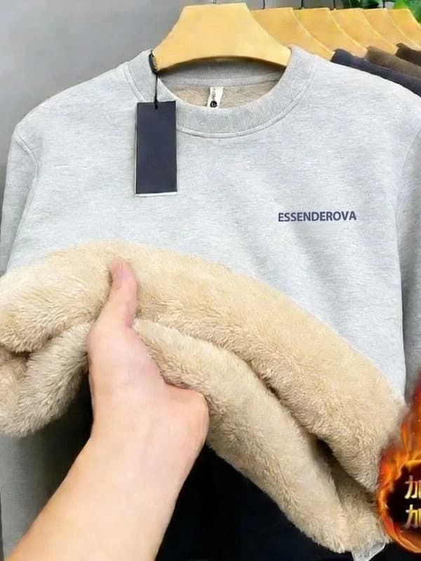 Larger Size Lamb Velvet round Neck Sweatshirt Unisex Autumn Winter Trendy Loose Fleece Lined Thickened Warm Sports Casual Jacket