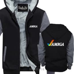 Commodore Amiga men thick hoodies Tick Retro Computer 80s 90s computer nerd retro Winter style fashion man hoody cool sbz6309