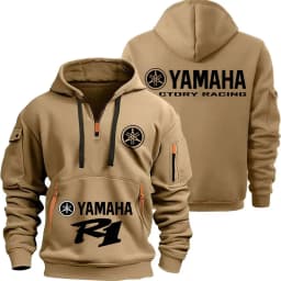 Yamaha R1 And R6 Motorcycle Racing Team Men Half Zipper Hoodie Spring Male Sweatshirt New Spring Sports Men's Pullover Clothes