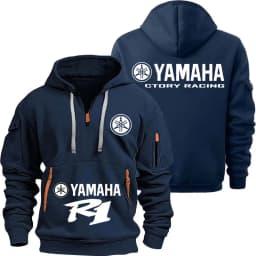 Yamaha R1 And R6 Motorcycle Racing Team Men Half Zipper Hoodie Spring Male Sweatshirt New Spring Sports Men's Pullover Clothes