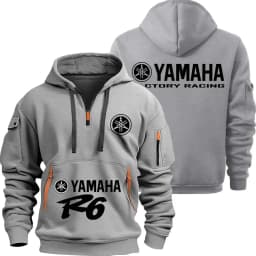 Yamaha R1 And R6 Motorcycle Racing Team Men Half Zipper Hoodie Spring Male Sweatshirt New Spring Sports Men's Pullover Clothes