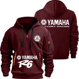 Yamaha R1 And R6 Motorcycle Racing Team Men Half Zipper Hoodie Spring Male Sweatshirt New Spring Sports Men's Pullover Clothes