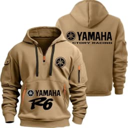 Yamaha R1 And R6 Motorcycle Racing Team Men Half Zipper Hoodie Spring Male Sweatshirt New Spring Sports Men's Pullover Clothes
