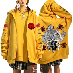 Naruto Akatsuki Uchiha Itachi Susanoo 2026 New Japanese Anime Fashion Y2K Casual Sportswear Men's Couple Style Zip Up Hoodie
