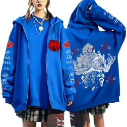 Naruto Akatsuki Uchiha Itachi Susanoo 2026 New Japanese Anime Fashion Y2K Casual Sportswear Men's Couple Style Zip Up Hoodie