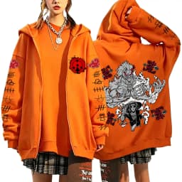 Naruto Akatsuki Uchiha Itachi Susanoo 2026 New Japanese Anime Fashion Y2K Casual Sportswear Men's Couple Style Zip Up Hoodie