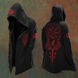 Halloween Abstract Universe Printing Hooded Cardigan Hip-hop Men Long Sleeve Hoodie Coat Vintage Loose Windbreaker Cloak