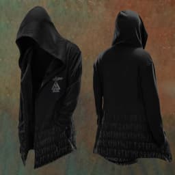 Halloween Abstract Universe Printing Hooded Cardigan Hip-hop Men Long Sleeve Hoodie Coat Vintage Loose Windbreaker Cloak