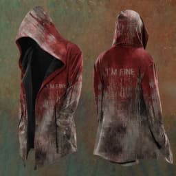 Halloween Abstract Universe Printing Hooded Cardigan Hip-hop Men Long Sleeve Hoodie Coat Vintage Loose Windbreaker Cloak