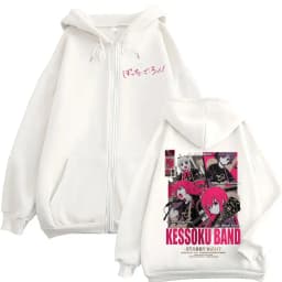 Anime Bocchi The Rock Zipper Hoodies Hitori Gotoh Yamada Ryo Kita Ikuyo Ijichi Nijika Zip Up Sweatshirts Men Women Pullover Coat