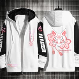 Anime Genshin Impact Yae Miko Cosplay Costumes Unisex 3D Hoodie Sweatshirt Zipper Hooded Jacket Outerwear