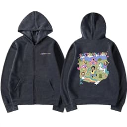 System of A Down Graphic Zipper Hoodie Men Women Vintage Rock Music Band Cartoon Graphic Zip Up Hoodies Coat Men's Zip Up Jacket