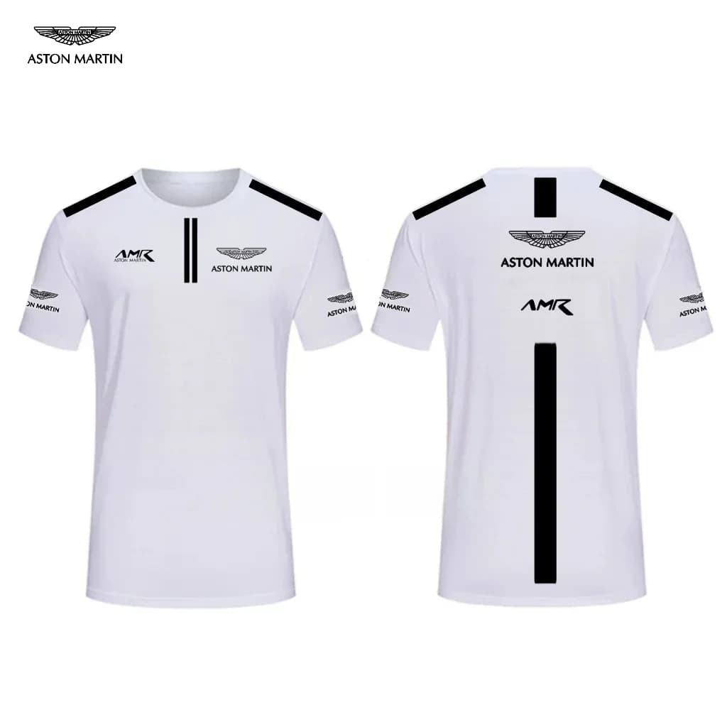 Aston Martin Racing Team Summer Men's New 3D Printed T-shirt Women's Outdoor Sports Top