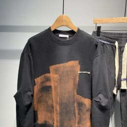 Men's Clothing Hoodieless Black Pullover Top Print Sweatshirts for Man Graphic Round Neck Crewneck Aesthetic Simple Designer Emo