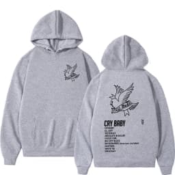Rapper Lil Peep CryBaby Music Album Hoodies Men's Women Fashion Hip Hop Oversized Sweatshirt Autumn Winter Fleece Warm Pullovers