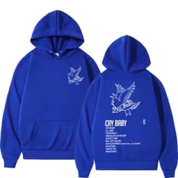 Rapper Lil Peep CryBaby Music Album Hoodies Men's Women Fashion Hip Hop Oversized Sweatshirt Autumn Winter Fleece Warm Pullovers