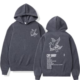 Rapper Lil Peep CryBaby Music Album Hoodies Men's Women Fashion Hip Hop Oversized Sweatshirt Autumn Winter Fleece Warm Pullovers