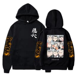 Haikyuu Manga Y2k Hoodies Japanese Anime Graphic Gothic Sweatshirts Fly High Karasuno Harajuku Vintage Pullovers Streetwear 90s