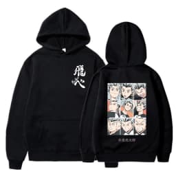 Haikyuu Manga Y2k Hoodies Japanese Anime Graphic Gothic Sweatshirts Fly High Karasuno Harajuku Vintage Pullovers Streetwear 90s