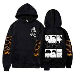 Haikyuu Manga Y2k Hoodies Japanese Anime Graphic Gothic Sweatshirts Fly High Karasuno Harajuku Vintage Pullovers Streetwear 90s
