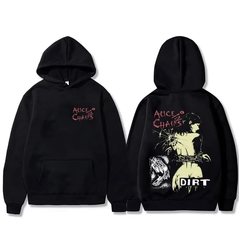 90s Rock Band Alice in Chains Dirt Hoodie Men Women Gothic Punk Oversized Pullover Hoodies Male Fashion Vintage Hooded Tracksuit