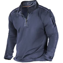 2026 Spring Autumn Long Sleeve Sweatshirts Men Stand Collar Half Zipper Pullvoers Hoodies Sweatshirts Loose Tops Male Clothing