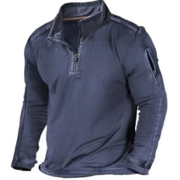 2026 Spring Autumn Long Sleeve Sweatshirts Men Stand Collar Half Zipper Pullvoers Hoodies Sweatshirts Loose Tops Male Clothing