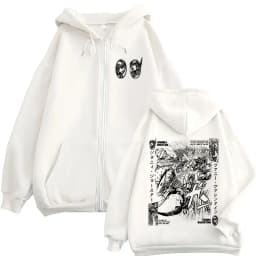 Anime JoJo Bizarre Adventure Johnny Joestar Funny Valentine Zipper Hoodies Men Women Clothing Fashion Hip Hop Zip Up Sweatshirts