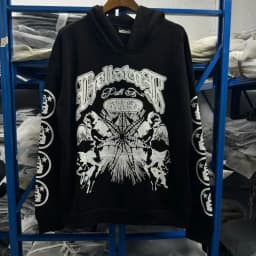 American Retro Streetwear Hell Star Printed Loose Sweatshirt Unisex Hoodie Youth Casual Long Sleeve Cotton Dance Wear