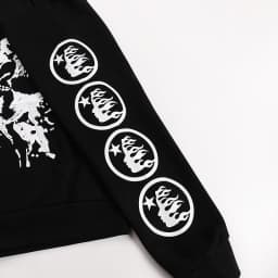 American Retro Streetwear Hell Star Printed Loose Sweatshirt Unisex Hoodie Youth Casual Long Sleeve Cotton Dance Wear