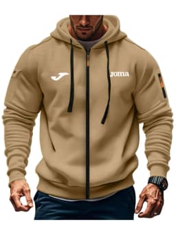 Spring Autumn and Outdoor Fashion Men's Clothing JOMA man Hooded Sweatshirt with Zipper Jacket European Style Loose Fit Suitable