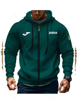 Spring Autumn and Outdoor Fashion Men's Clothing JOMA man Hooded Sweatshirt with Zipper Jacket European Style Loose Fit Suitable
