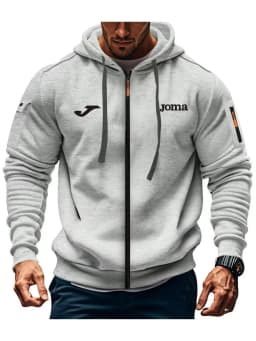 Spring Autumn and Outdoor Fashion Men's Clothing JOMA man Hooded Sweatshirt with Zipper Jacket European Style Loose Fit Suitable