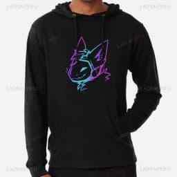 Groovy Protogen Bust Lineart Anime Graphic Unisex Hoodie Oversized Streetwear Y2K Aesthetic Cyber Kawaii Gamer Apparel
