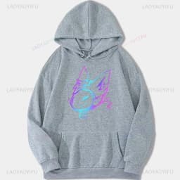 Groovy Protogen Bust Lineart Anime Graphic Unisex Hoodie Oversized Streetwear Y2K Aesthetic Cyber Kawaii Gamer Apparel