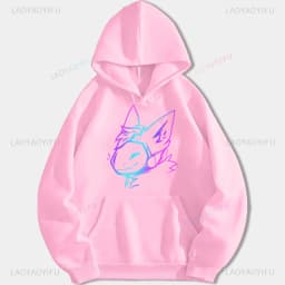 Groovy Protogen Bust Lineart Anime Graphic Unisex Hoodie Oversized Streetwear Y2K Aesthetic Cyber Kawaii Gamer Apparel