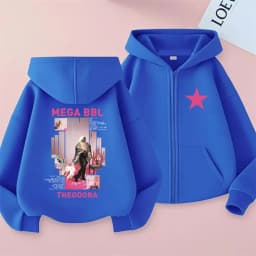 Rapper Theodora Mega Bbl Album Zipper Hoodie Men Women Hip Hop Fashion Pop Music Streetwear Male Casual Vintage Zip Up Jacket