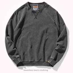 Autumn Winter American Style round Neck Sweatshirt Men's Long Sleeve Knitted Fleece Sporty Overhead Shirt Casual Loose Fit