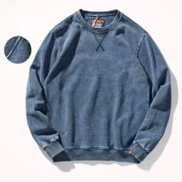 Autumn Winter American Style round Neck Sweatshirt Men's Long Sleeve Knitted Fleece Sporty Overhead Shirt Casual Loose Fit