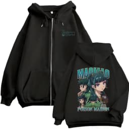 Anime The Apothecary Diaries Maomao Zipper Hoodie Men Women Casual Oversized Zipper Sweatshirt Man Fashion Vintage Zip Up Jacket