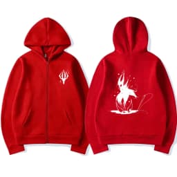 Game Hollow Void Hollow Knight Zipper Hoodie Men's Fashion Casual Zip Up Hoodies Men Anime Vintage Sweatshirt Man Hooded Jacket