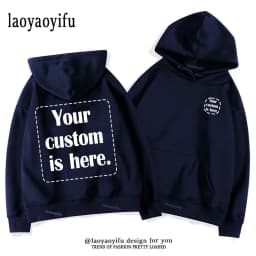 2026 Long Sleeve Custom Hoodie High Quality Cotton Casual Printed Text DIY Personalized Hooded Sweatshirt