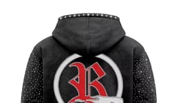 Y2K Retro Diamond Embroidered Logo Design Trendy Men Zipper Hoodie High Street Rock and Roll Goth Loose Hoodie for Men and Women