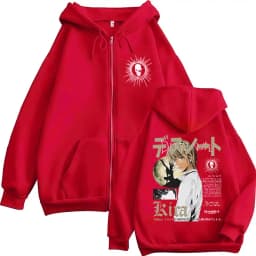 Anime Death Note Yagami Light Zipper Hoodies Men's Women Clothing Fashion Hip Hop Long Sleeves Zip Up Hooded Sweatshirts Jackets