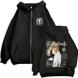 Anime Death Note Yagami Light Zipper Hoodies Men's Women Clothing Fashion Hip Hop Long Sleeves Zip Up Hooded Sweatshirts Jackets