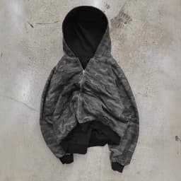 Men Women Reversible Camo Zip Up Hoodie Oversized Full Zip Hooded Jacket Dual‑Wear Streetwear Kangaroo Pocket Sweatshirt Coat