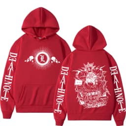 Anime Death Note Hoodies Manga Yagami Light L·Lawliet Hooded Sweatshirt Men Women Fashion Loose Long Sleeve Pullovers Streetwear